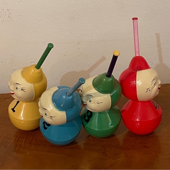 Vintage Roly Poly Bridge Celluloid Table Markers - Picture 3 of 6